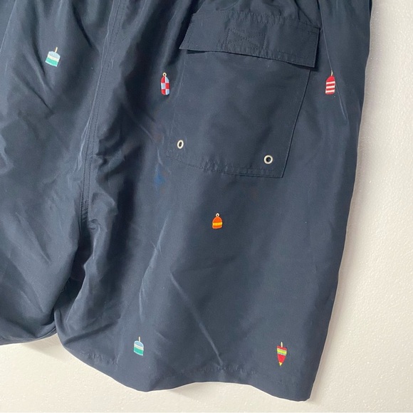 Brooks Brothers Broad Shorts XXL Blue Drawstring Waist Swim Trunks Mesh Brief 6” - Picture 7 of 8